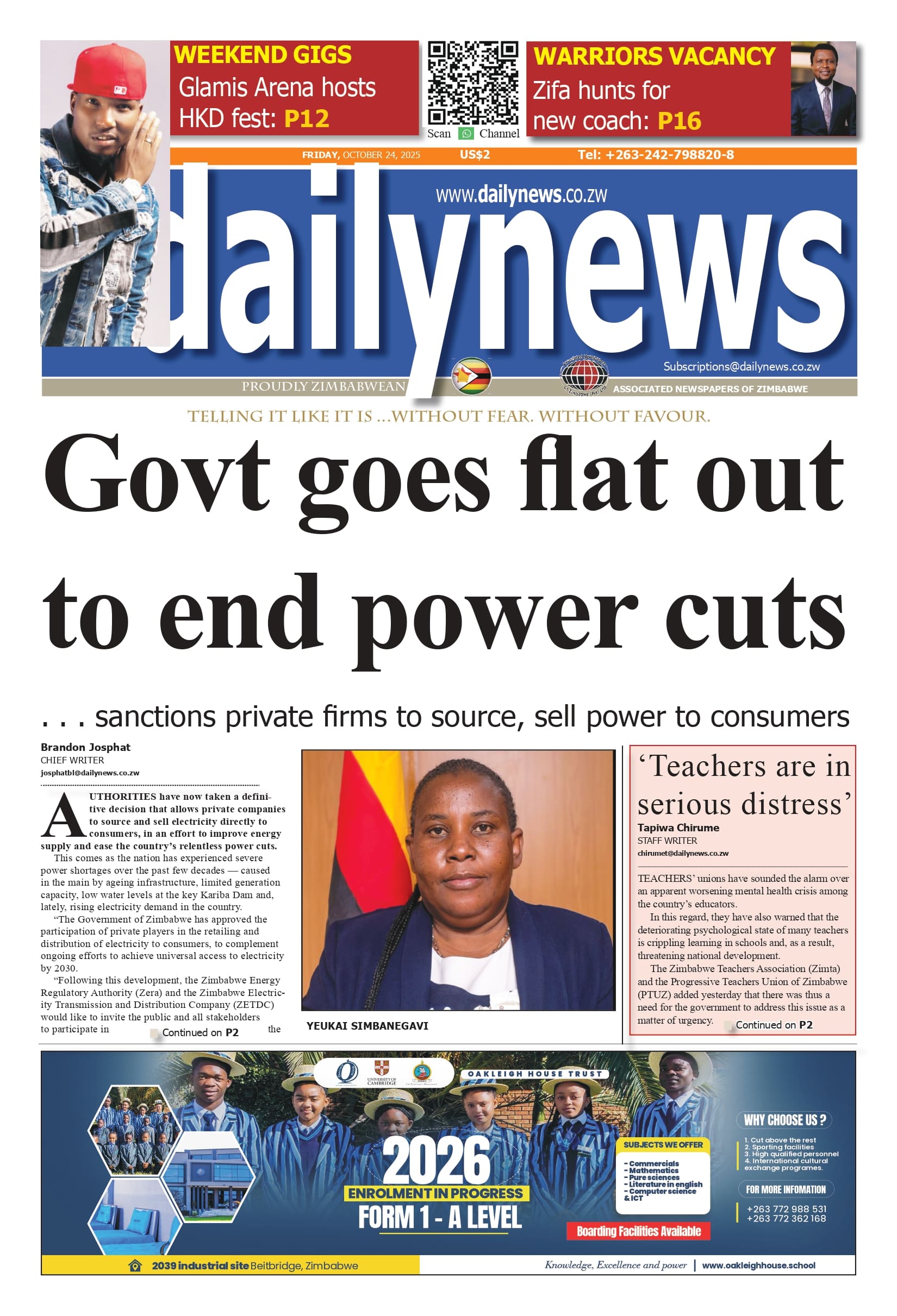 Friday 24 October 2025